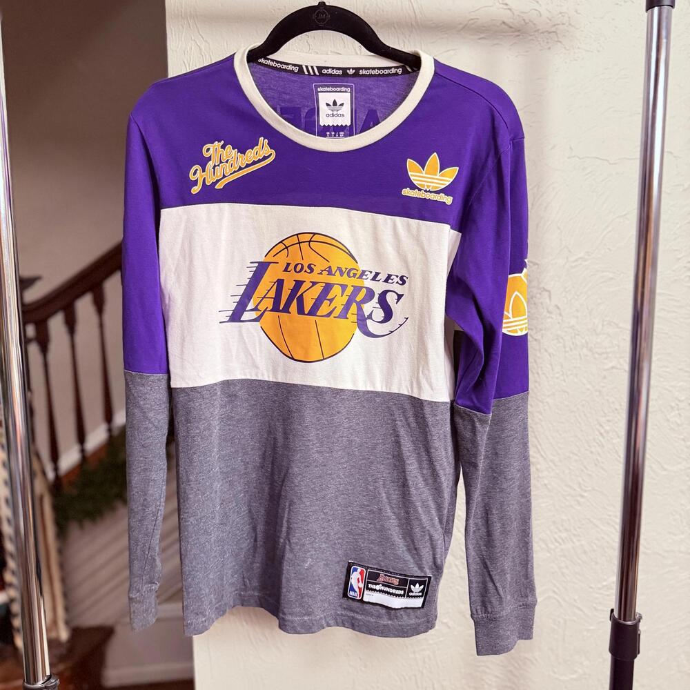 The Hundreds x Adidas Skateboarding Los Angeles Lakers Long Sleeve Shirt